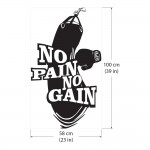 No Pain No Gain Workout Fitness Boxing Gloves Punch Bag สติกเกอร์ติดผนัง / Wall Sticker 